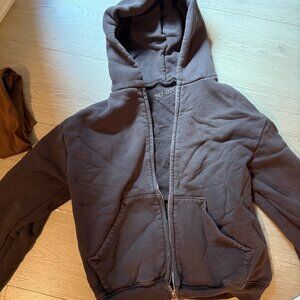 SET ACTIVE espresso brown zip up hoodie